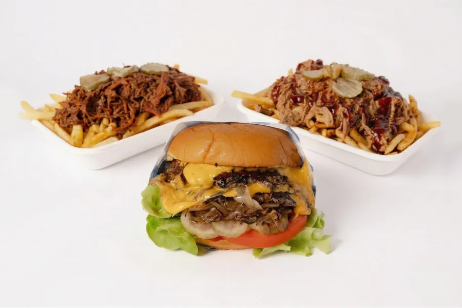 American BBQ smash burger food truck