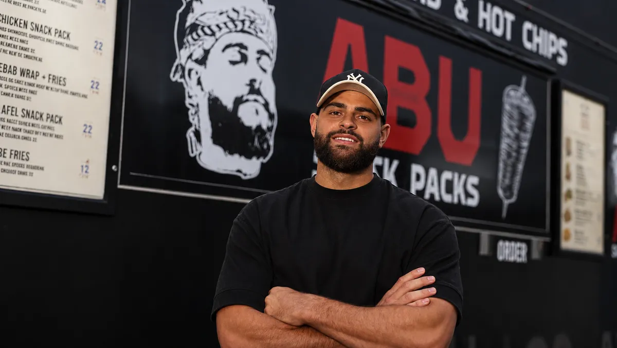 John-ray Boukarim, founder of The Food Hub, at the Abu Snack Packs truck