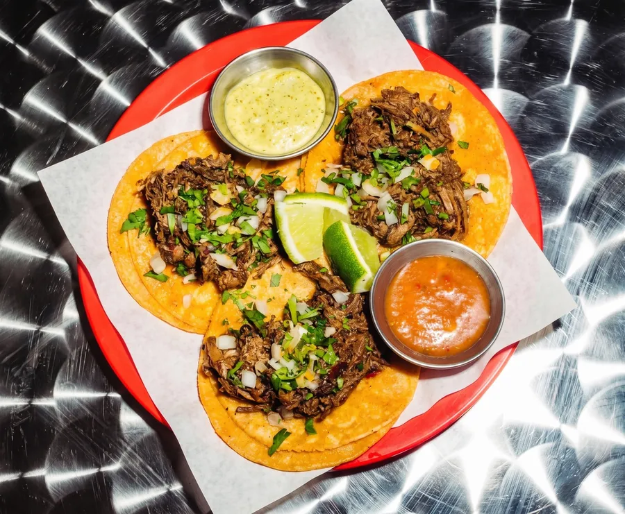 Tex-Mex tacos with fresh salsa and slow-cooked fillings